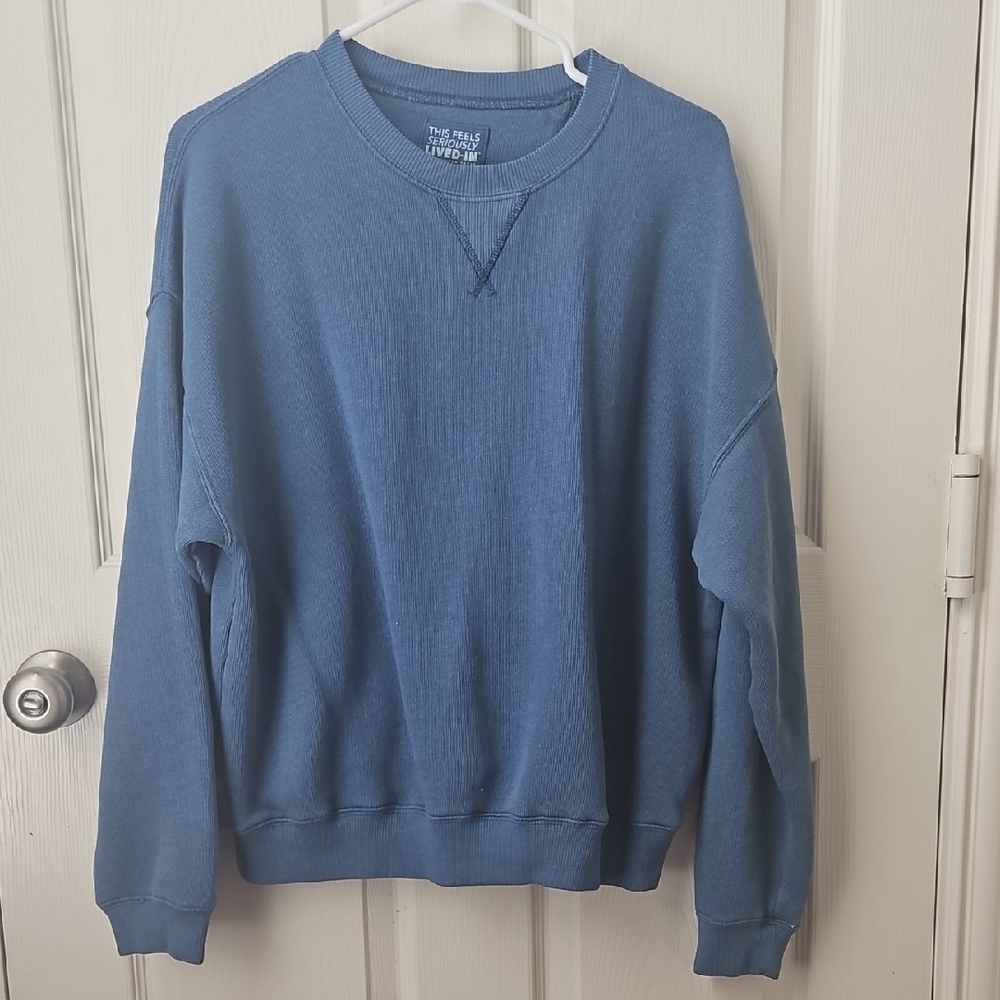 Relaxed Denim Blue Sweater